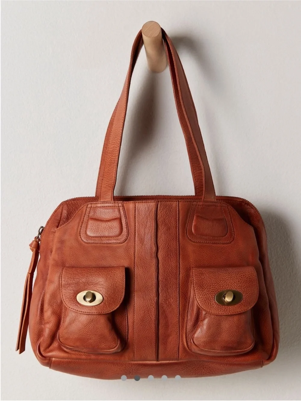 Free People Billie Bowler Bag Cognac NWT